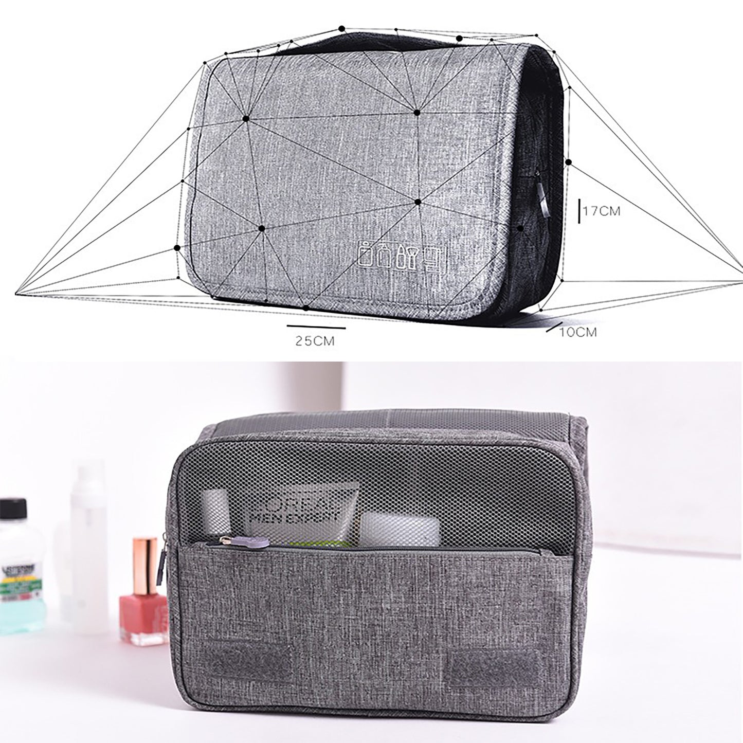 Waterproof Hanging Toiletry & Makeup Travel Bag