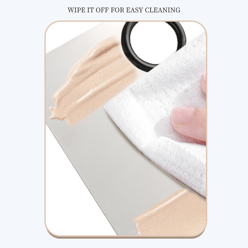 Stainless Steel Makeup Mixing Palette with Spatula