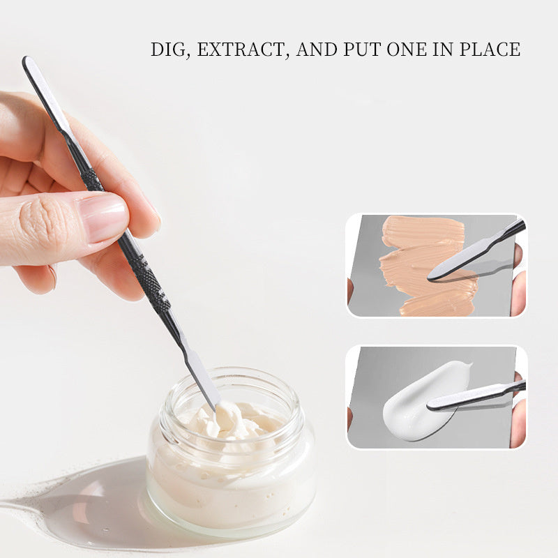 Stainless Steel Makeup Mixing Palette with Spatula