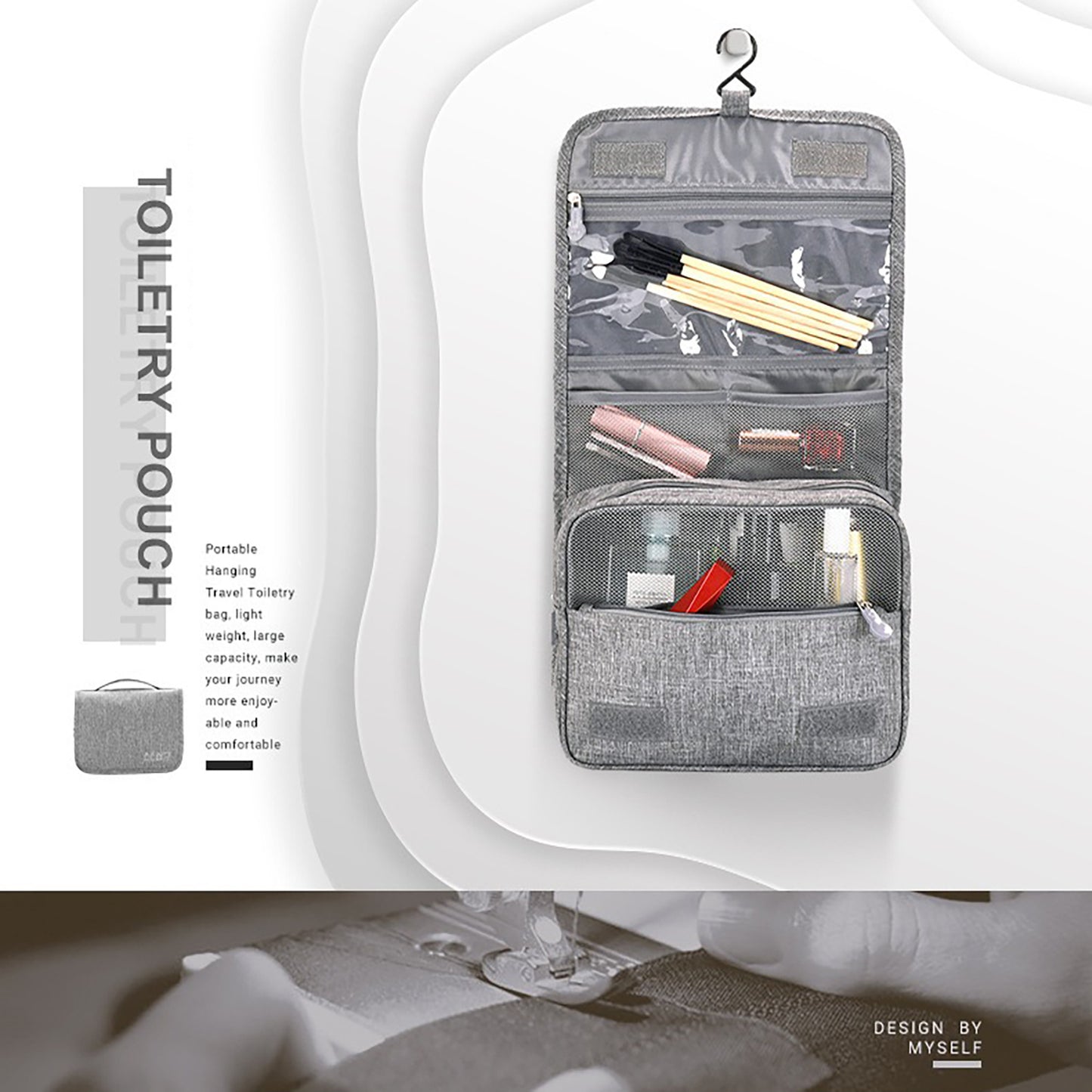 Waterproof Hanging Toiletry & Makeup Travel Bag