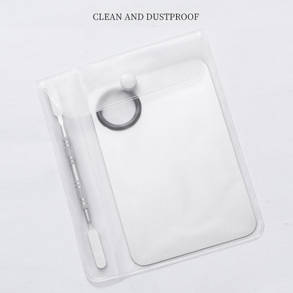 Stainless Steel Makeup Mixing Palette with Spatula