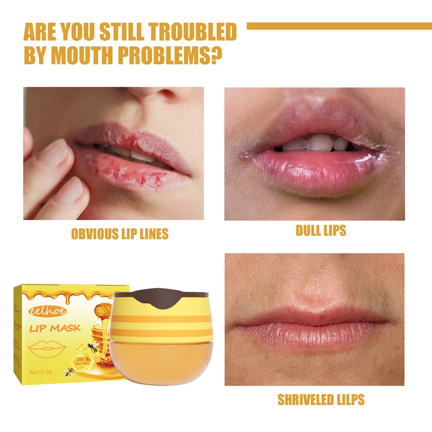 EELHOE Honey Lip Mask – Moisturizing & Exfoliating