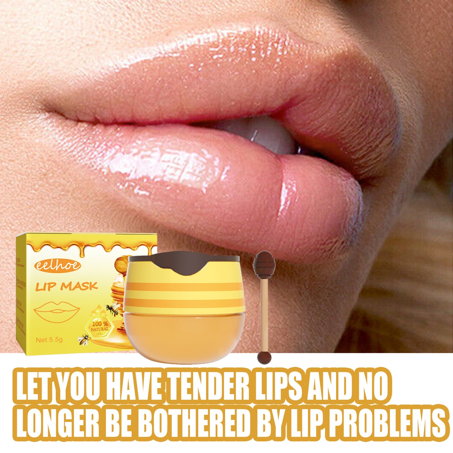 EELHOE Honey Lip Mask – Moisturizing & Exfoliating