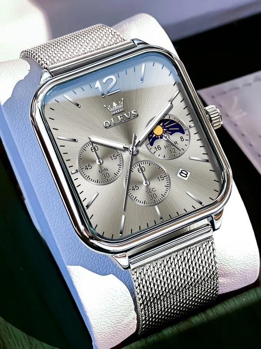 OLEVS 9914 Luxury Men’s Square Watch