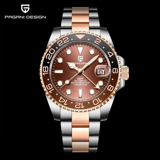 PAGANI DESIGN 40mm Luxury Men's GMT Watch