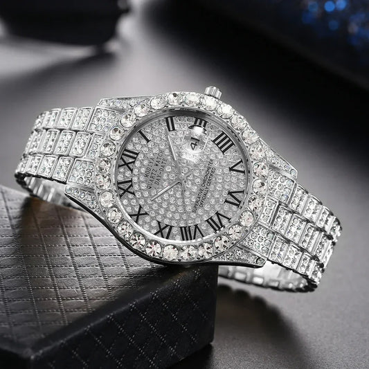 Men’s Diamond Bling Gold Watch