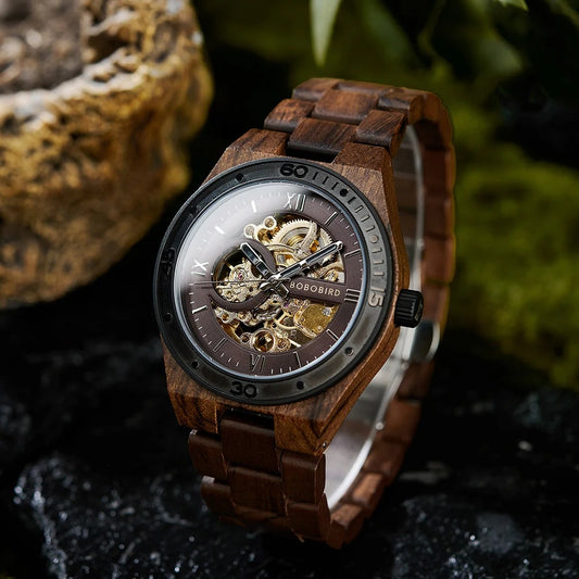 BOBO BIRD Men's Automatic Wooden Watch