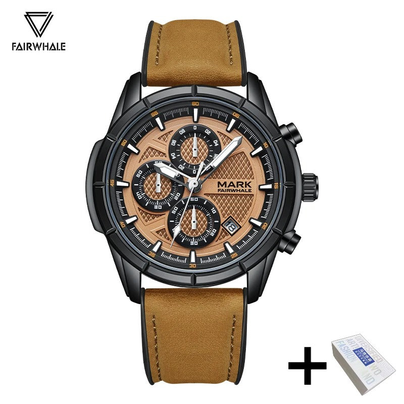 New Fashion Brown Mark Fairwhale  Men's Sport Watch