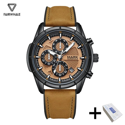 New Fashion Brown Mark Fairwhale  Men's Sport Watch